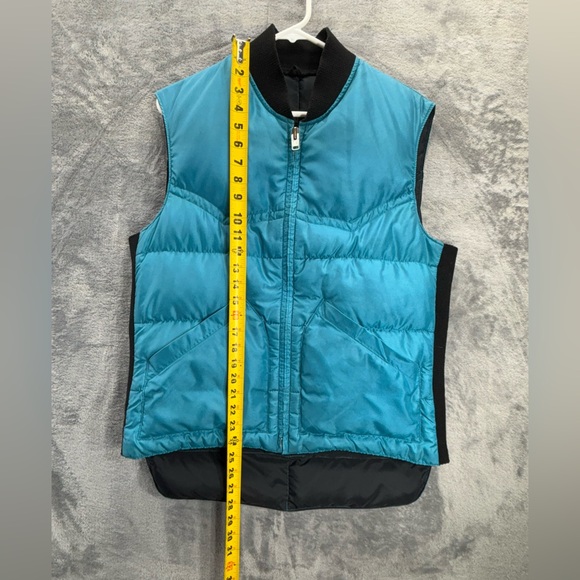 VTG Comfy USA Made Down Insulated Puffer Vest Blue Black Mens Medium-Large - Picture 4 of 16